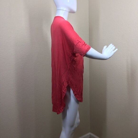 LUSH Coral Lace Up High-Low Tunic C4 - Picture 2 of 5